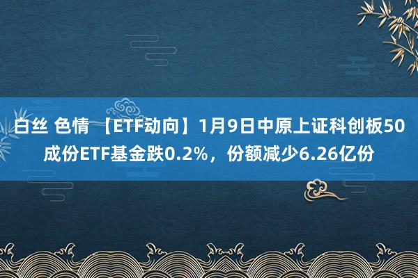 白丝 色情 【ETF动向】1月9日中原上证科创板50成份ETF基金跌0.2%,份额减少6.26亿份